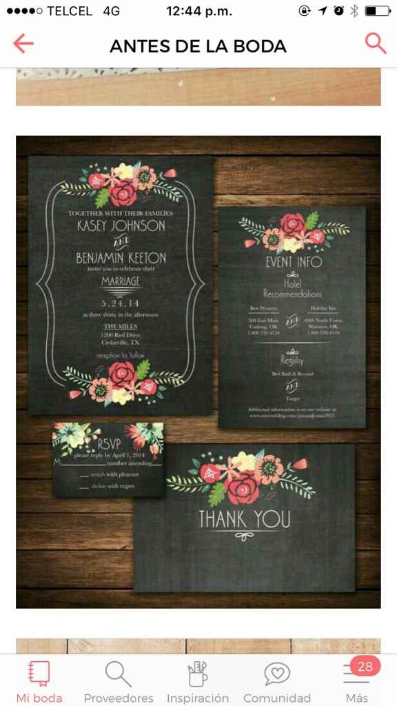 Invitaciones modernas - 1