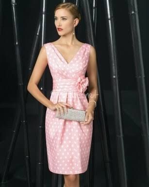 Vestidos de cocktail rosa clará - 2