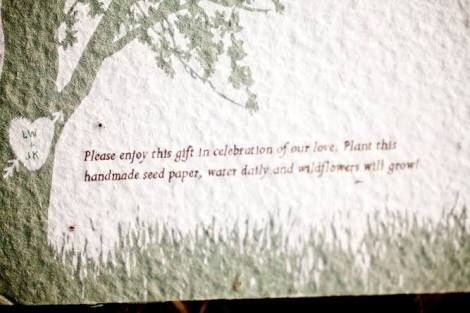 Invitaciones ecológicas: papel semilla - 2