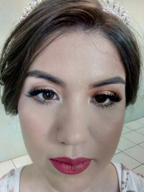 Mi pruba de peinado y maquillaje❤ - 2