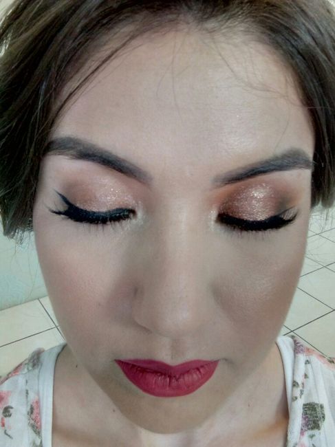 Mi pruba de peinado y maquillaje❤ - 3