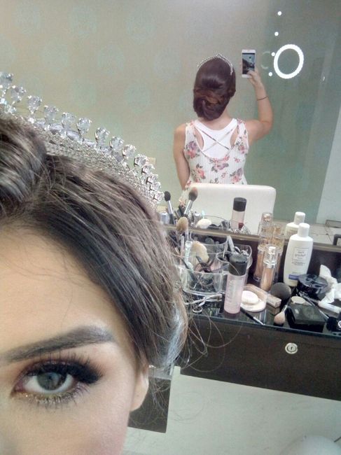 Mi pruba de peinado y maquillaje❤ - 6