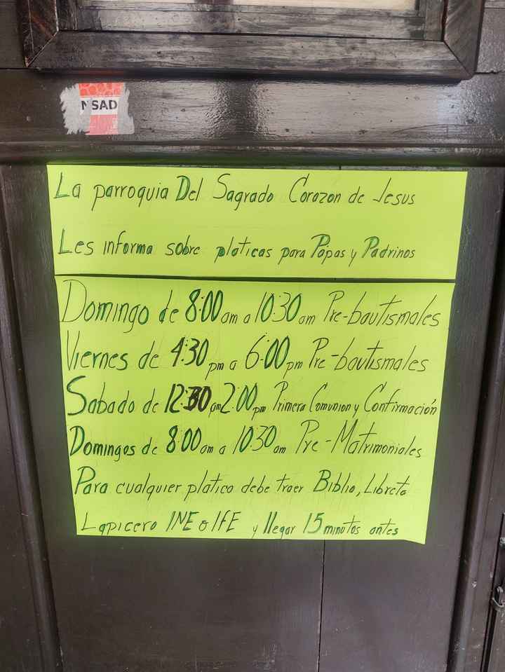 Pláticas prenupciales religiosas - 1