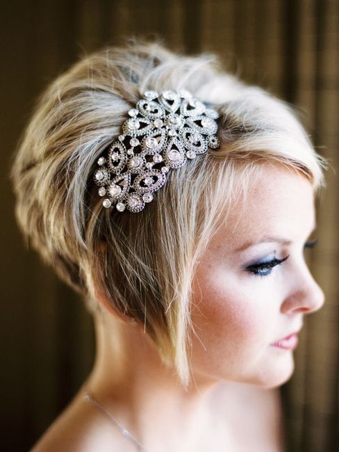 Peinados para novias con cabello cortito. 👰🏻 5