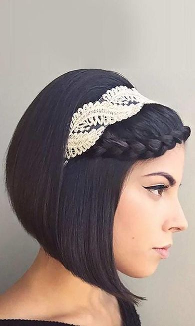 Peinados para novias con cabello cortito. 👰🏻 7