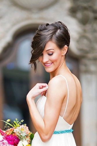 Peinados para novias con cabello cortito. 👰🏻 9
