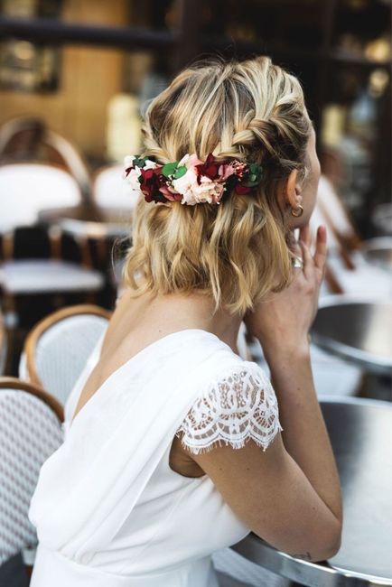 Peinados para novias con cabello cortito. 👰🏻 13