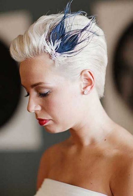 Peinados para novias con cabello cortito. 👰🏻 20