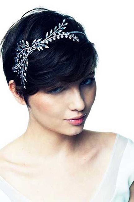 Peinados para novias con cabello cortito. 👰🏻 25