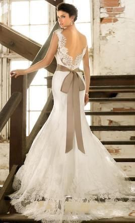 Vestidos de novia con listones a la cintura 👰🏻 5