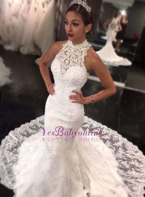Vestidos de novia con detalles en el cuello👰🏻 2