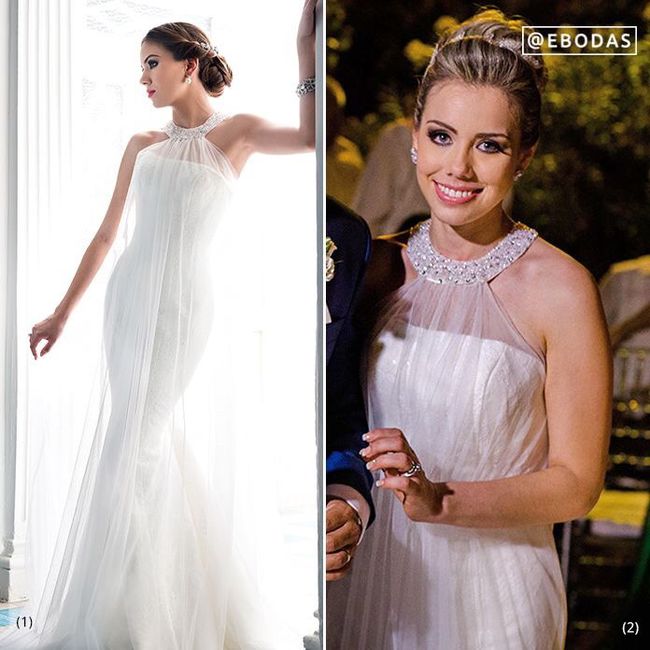 Vestidos de novia con detalles en el cuello👰🏻 16