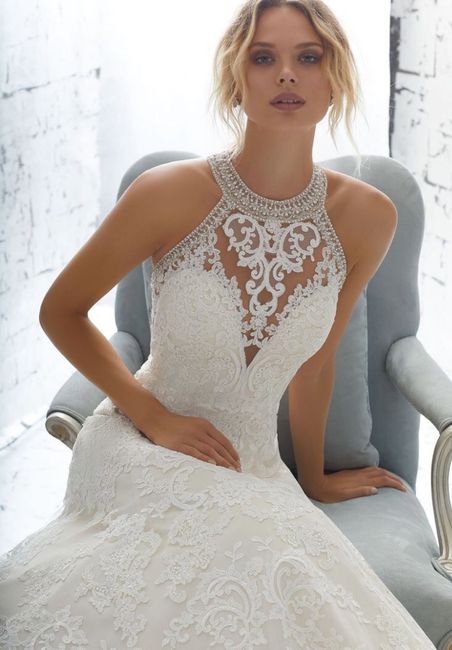 Vestidos de novia con detalles en el cuello👰🏻 23