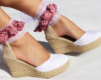 Alpargatas (tacón de cuña) para novias 17