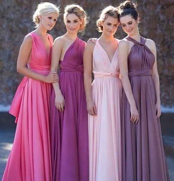 estos son mis colores, van 4 damas de cada color , excepto el rosa clarito , solo son 3 colores