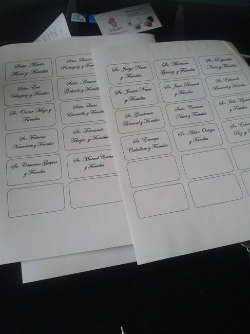 llegaron mis invitaciones