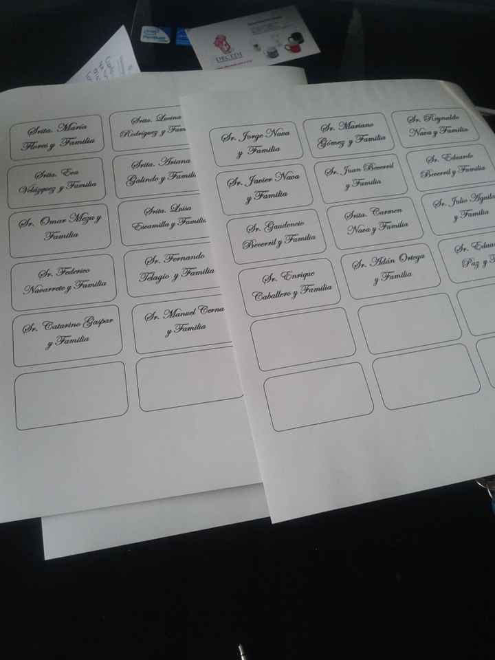 llegaron mis invitaciones