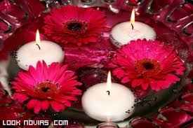 centros de mesa con velas