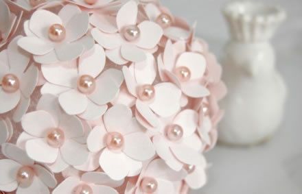 Topiario de flores de papel