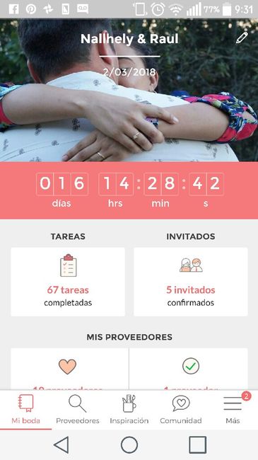 ¡Escribe los días que faltan para tu boda! 7