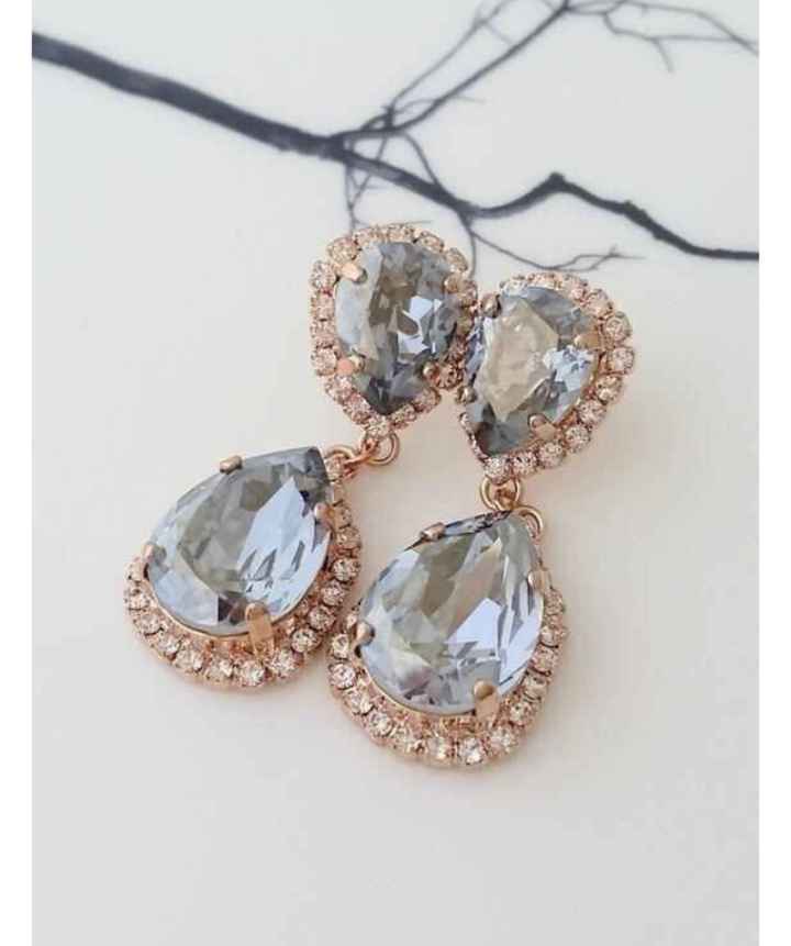 Aretes color azul cenicienta - 1