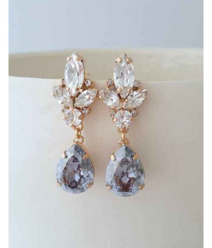 Aretes color azul cenicienta - 2