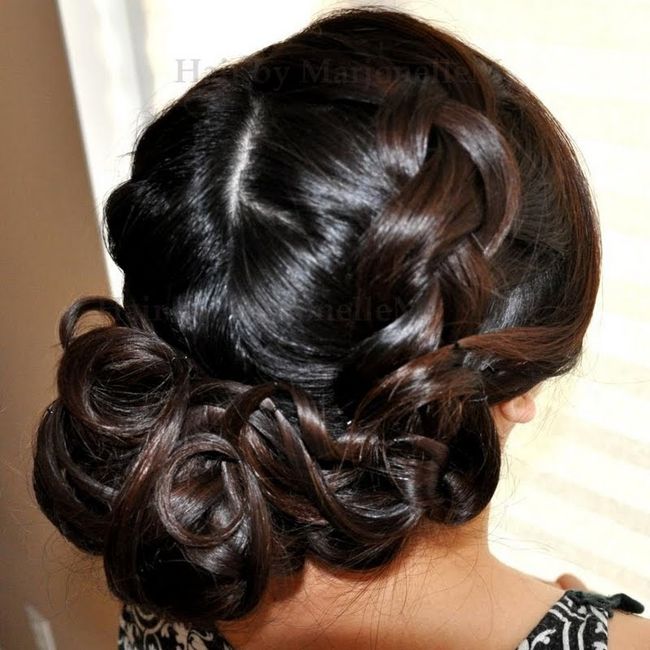 peinado de lado recogido