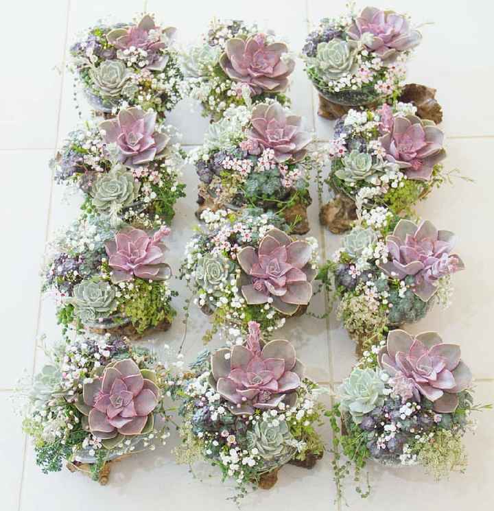 Expectativa de los centros de mesa. - 1