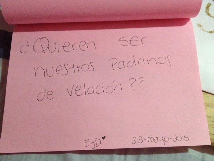 Así pediremos a nuestros padrinos de velación! diy - 2