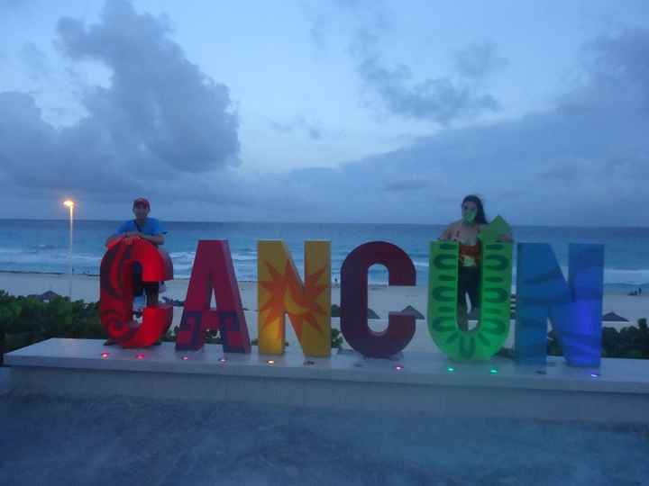 Y la foto emblematica de Cancun