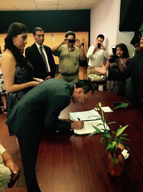 El momento de la firma