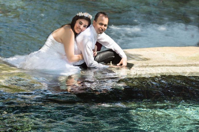 Arriba de la caída de agua!!