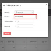 Añadir nuevo gasto - Presupuestador