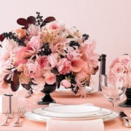 boda negro, rosa 