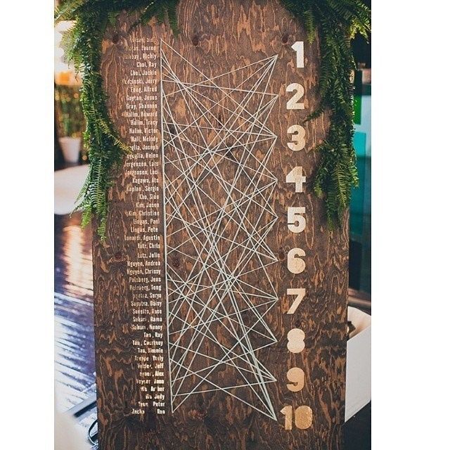 Original Seating para una boda visto en Instagram