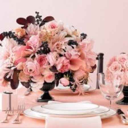 boda negro, rosa 