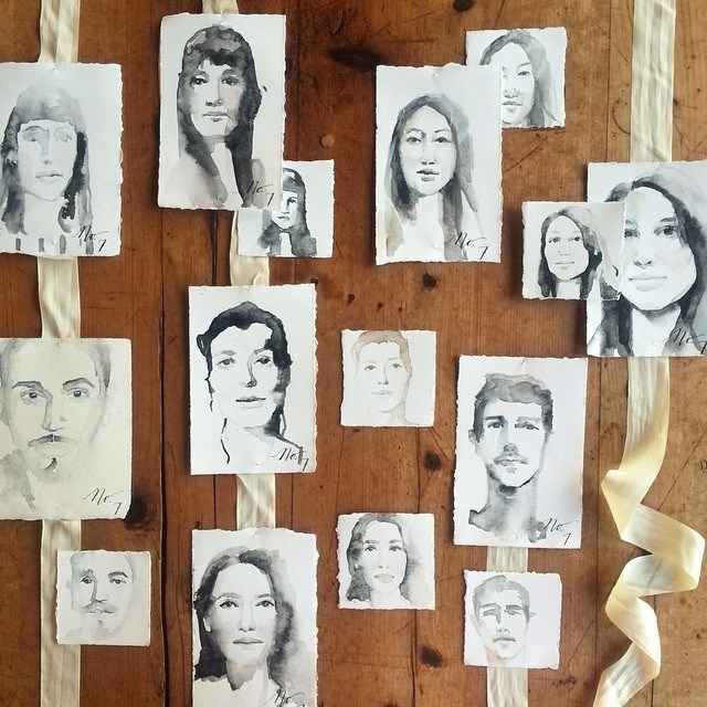 Seating para una boda hecho con dibujos de los invitados