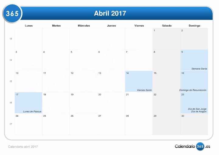 mi fecha será el 30 de abril