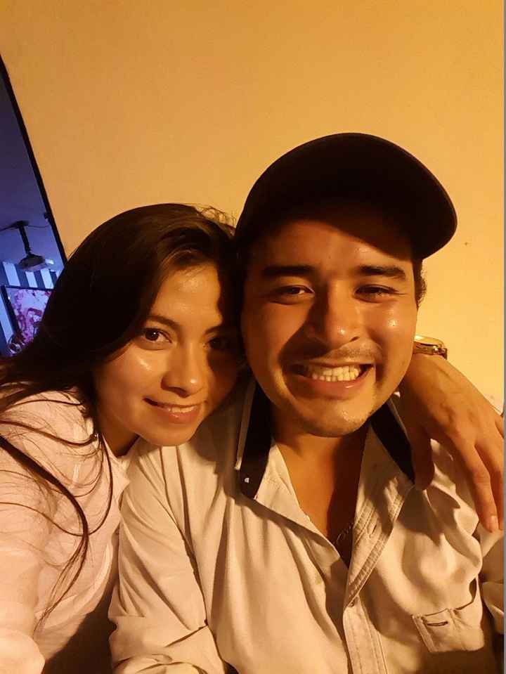 Esta fue nuestra primer selfie, 13 dias despues nos hicimos novios