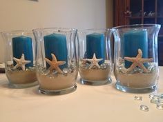 Me encanta esta idea como para un camino iluminado en la playa, claro las velas podrias usarlas en t