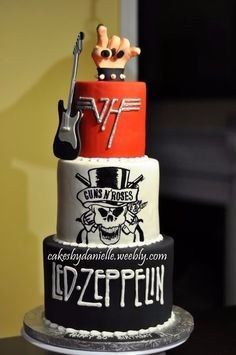 Que tal este pastel super rockero!!!!!!!!! ME ENCANTA