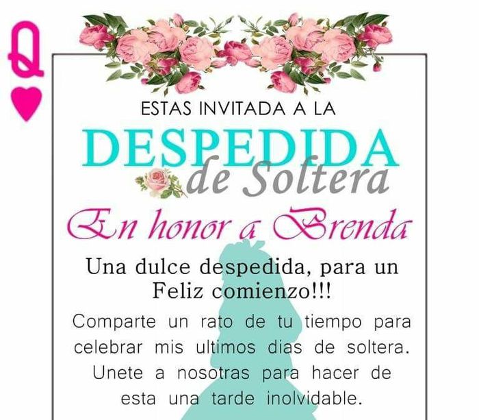 Ayuda con las invitaciones de la despedida de soltera. - 1