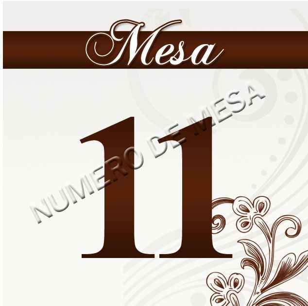 numero de mesa