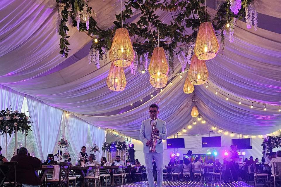 Pista led iluminada