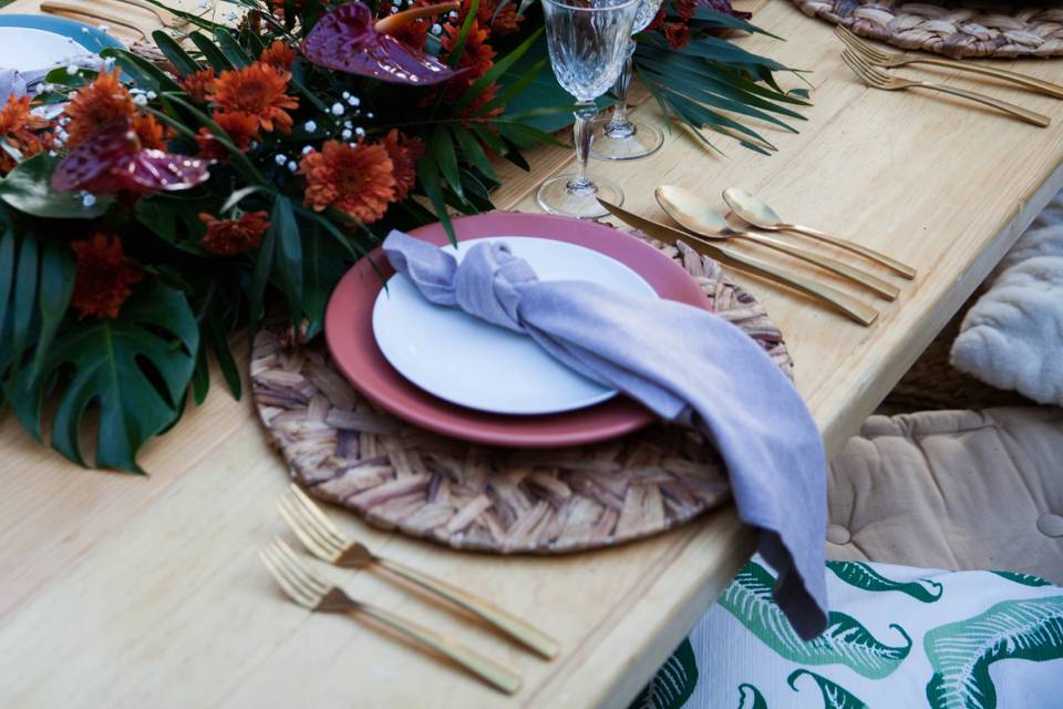 Table styling tropical