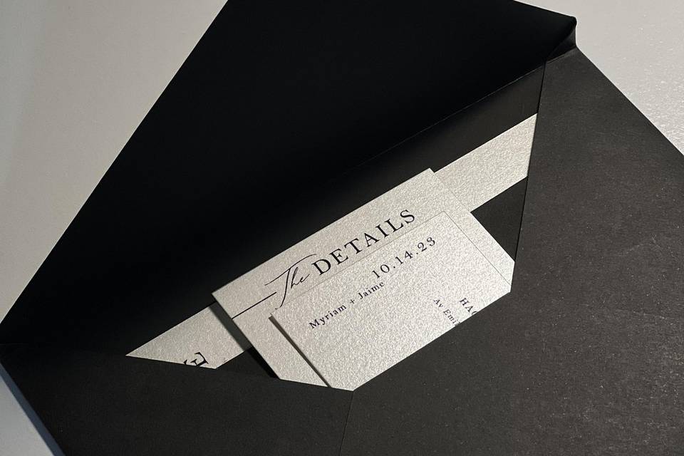 Invitación tonos negros