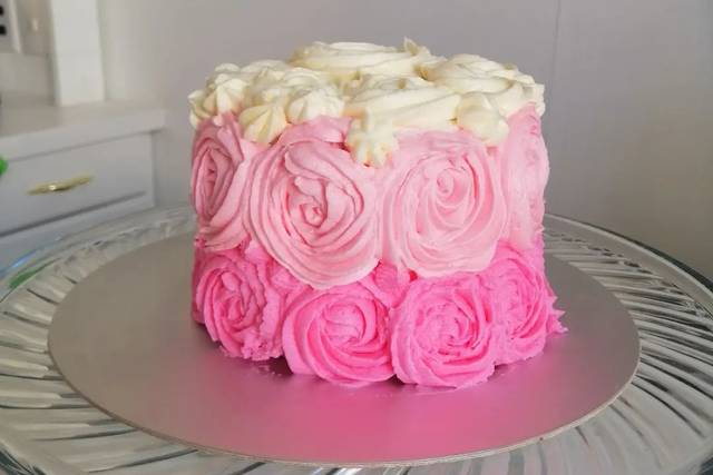 Pastel en tonalidades rosa