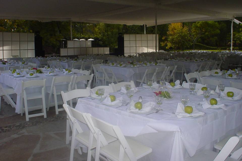 Mesa cuadrada, silla avantgard