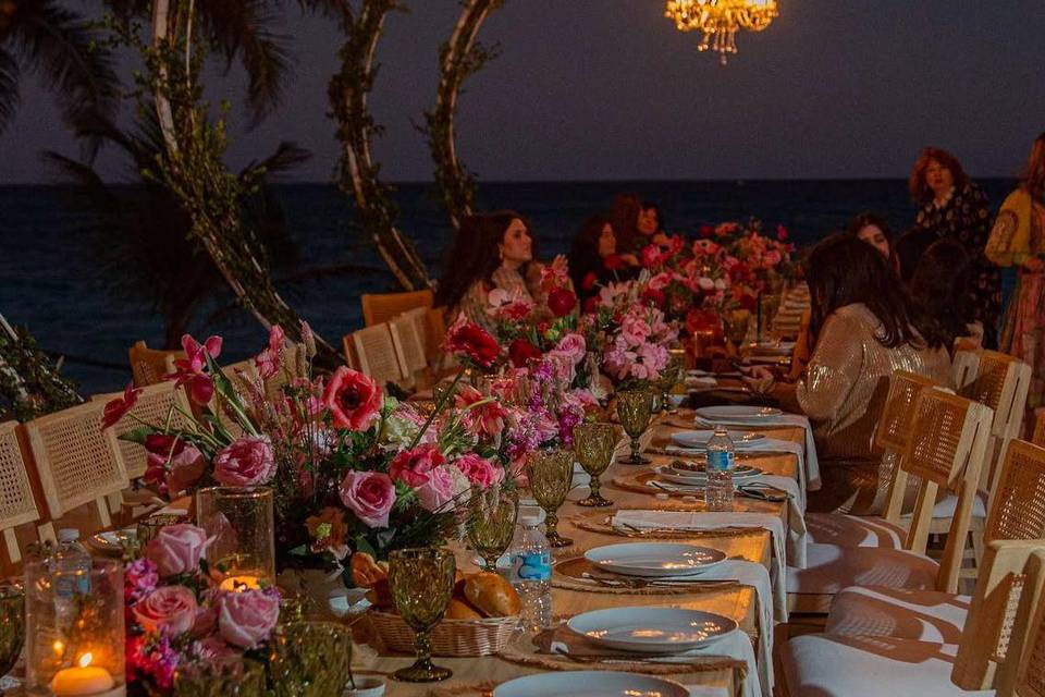 Night wedding reception