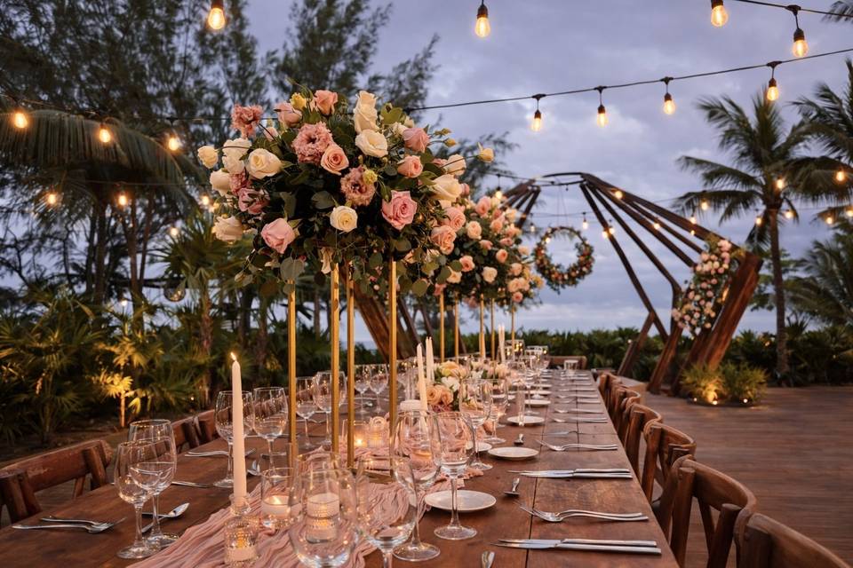 Intimate wedding reception